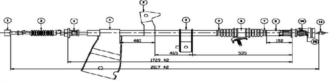 Arka El Fren Telı Sol- D-Max 06-12  (8-98007011-1) RCB-234