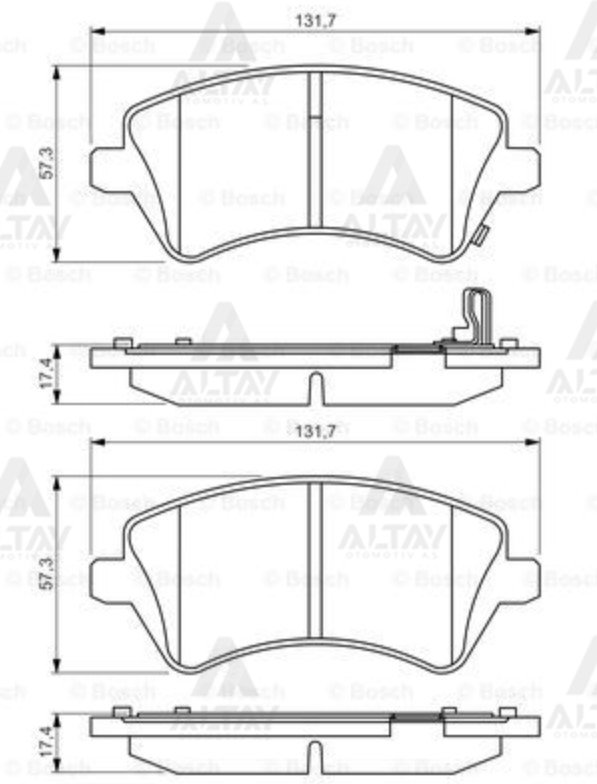Fren Balata Corolla 02-06 Ön 0446502130