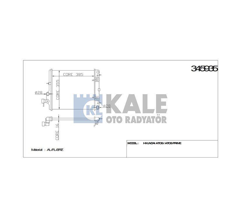 Radyatör Su Atos  98-02 (At) Brazıng 2531002151
