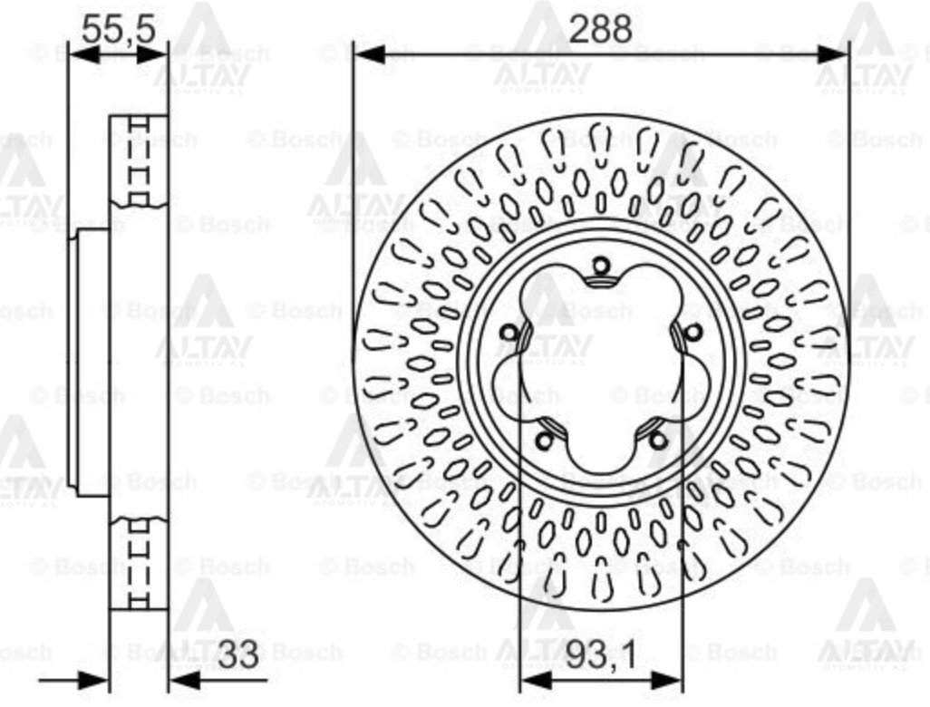 Fren Diski Custom 12=> / V362 Ön Havalı 288-5 Bk211125Bb