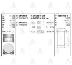 Segman Accent  95-02 1.3 0.50 684760700