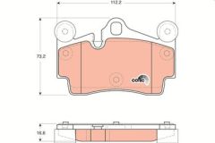 VW Q7 TOUAREG PORSCHE FREN BALATA ARKA 7L0698451B