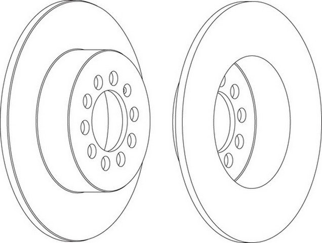 Vw Golfv-Vı Caddy 04-13 Fren Diski Arka 1K0615601K 1K0615601Ab 1K0615601K 5C0615601 5C06156