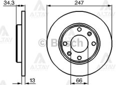 Fren Diski 206 98-08 / Ön Düz 247-4 4246R8