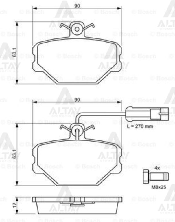 Fren Balata Tempra 92-99 / Tıpo 90-00 Fişli Ön 5892330