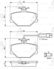 Fren Balata Tempra 92-99 / Tıpo 90-00 Fişli Ön 5892330