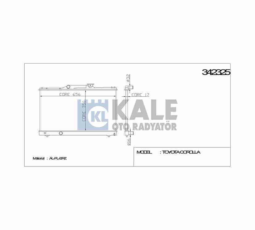 Radyatör Su Corolla  93-00 Ae-101/111 (Mt) Brazıng 1640002100