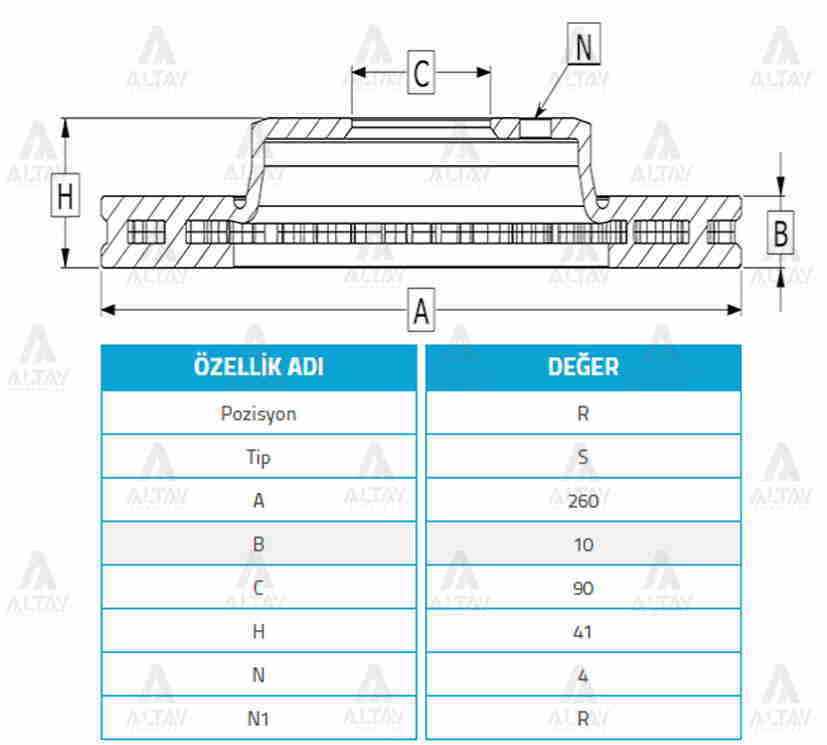 Fren Diski E-2200 86-99 / Besta 90-00 / Ön Havalı 256-6 0S08333251