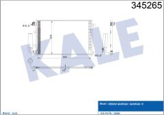 KLİMA RADYATÖRÜ 345265 QASHQAI (J10 JJ10) 1.6 07 > (KURUTUCU İLE)