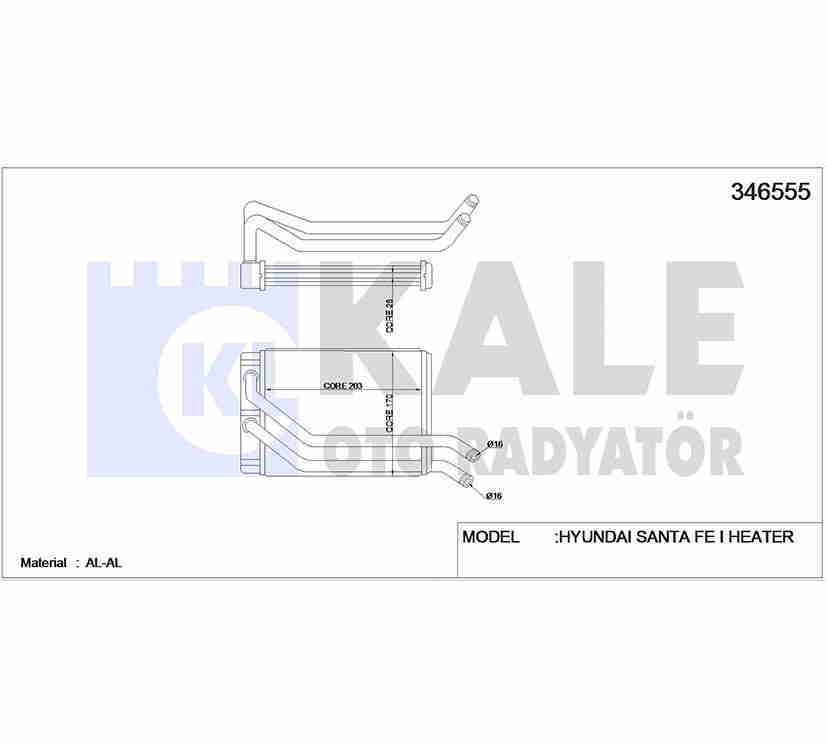 Radyatör Kalorifer Santafe 01-06 2.0 - 2.4 - 2.7 Brazıng 9722726000