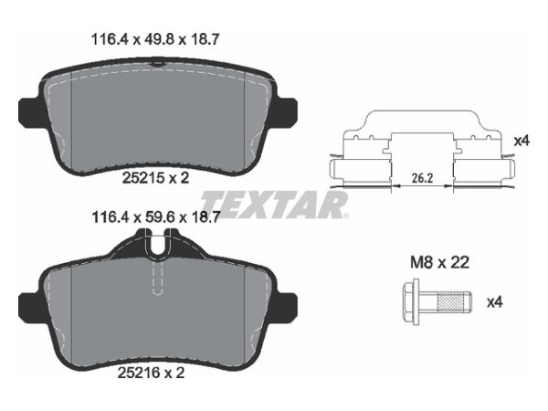 Fren Balatası W166 X166 Arka -Sport- - 2521501