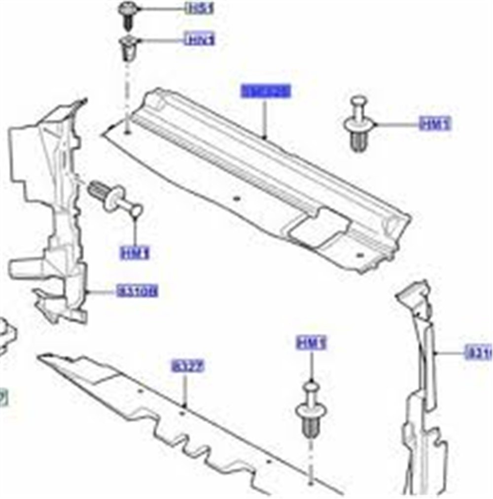 DEFLEKTÖR ÜST VOGUE 3.6 TDV8 2007=> LAND ROVER PDB500460