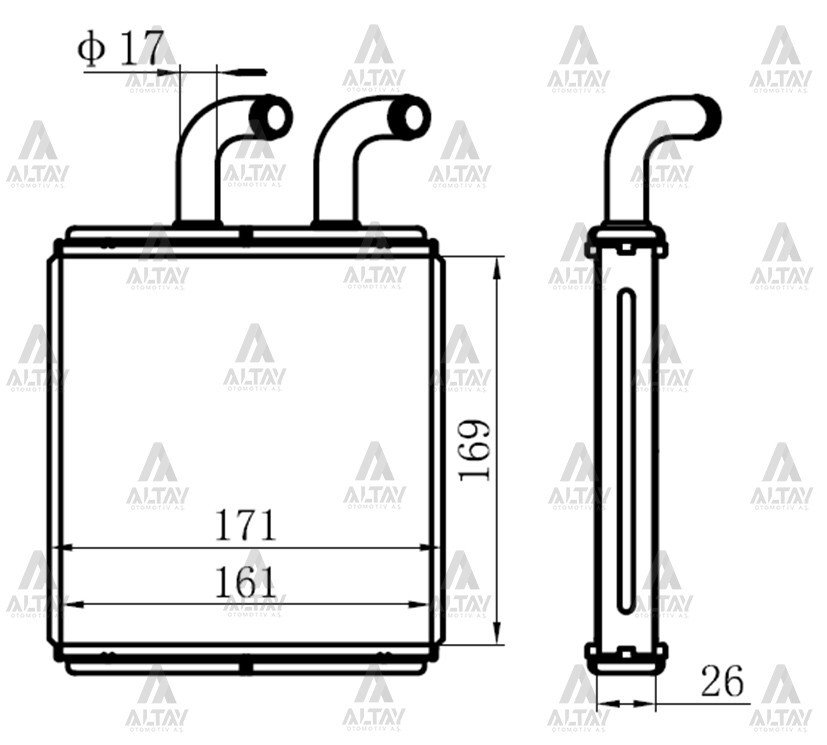 Radyatör Kalorifer Bongo 01-04 / K2500 / K2700 2.5 Tcı - 2.7D 0K60A61010