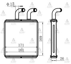 Radyatör Kalorifer Bongo 01-04 / K2500 / K2700 2.5 Tcı - 2.7D 0K60A61010
