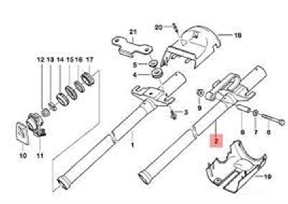 DİREKSİYON MİL BORUSU E36 BMW 32311162185