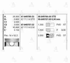 Piston Segmanlı Elantra 11=> 1.6 Benzinli Std 8771114Std