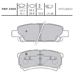 Arka Fren Balata - Lancer 03- Rbp3369