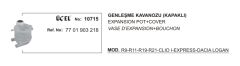 GENLEŞME KAVANOZU 10715 R9 11 19 21 CLIO I EKSPRES DACIA LOGAN KAPAKLI