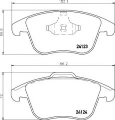 Fren Balatası Ön Freelander2-Evoque 2011-19 - LR027309