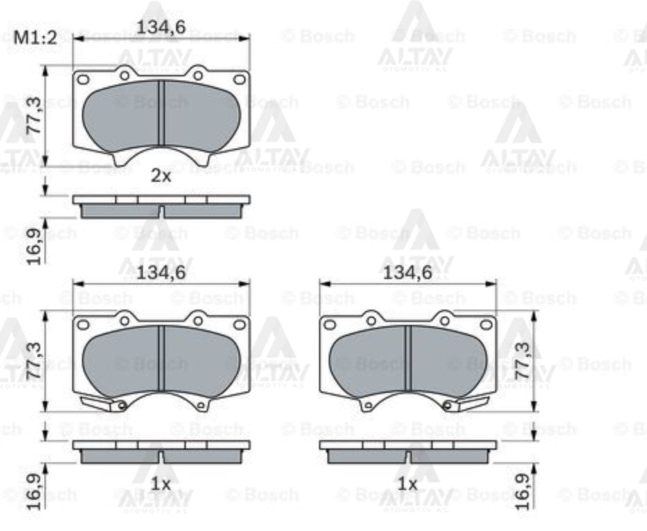 Fren Balata Hılux 09-12 / Pajero 07-12 Ön 044650K280