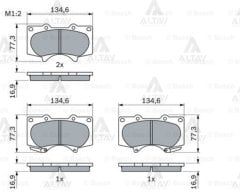 Fren Balata Hılux 09-12 / Pajero 07-12 Ön 044650K280