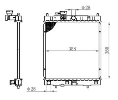 SU RADYATORU MICRA 92-02     MANUEL  -  380x358x26 21410-1F515