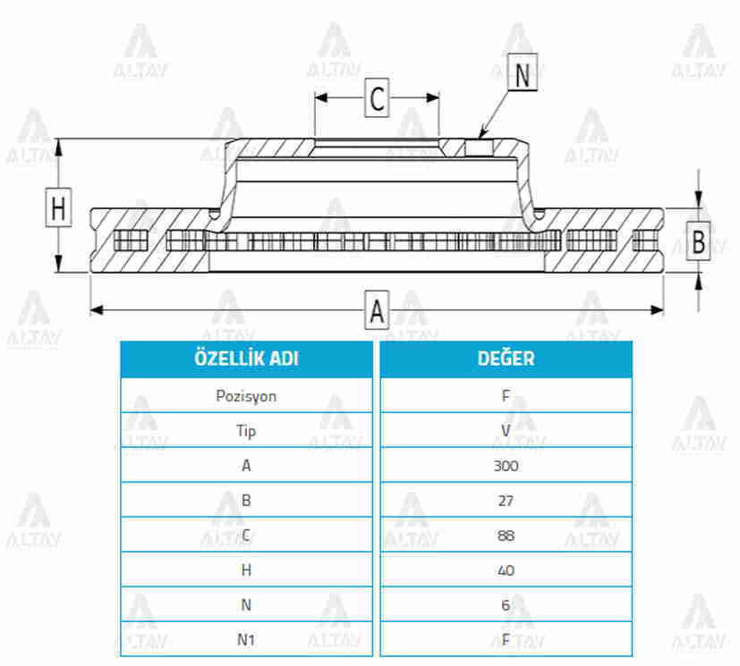 Fren Diski D-Max 12-17 Euro-4 / Ön Havalı 300-6 8981246633