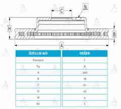Fren Diski Sunny 90-96 / Pulsar 15-17 / Ön Havalı 240-4