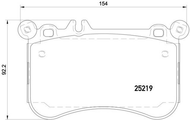 Fren Balatası Ön E500-S500 212-221  - A0074209920