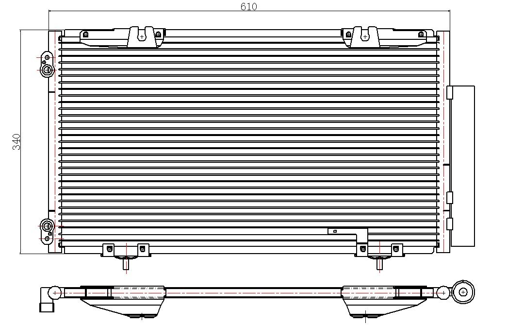 KLIMA RADYATORU AVENSIS 00-03     610x307x16 88450-05070