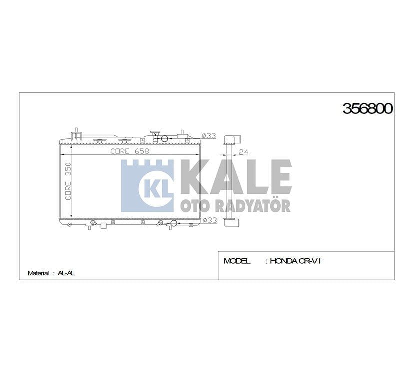 Radyatör Su Crv  97-02 22Mm (At/Mt) Brazıng 19010P3F901