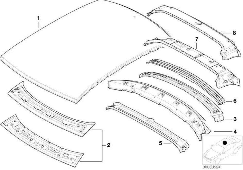 TAVAN SACI E46 ( AÇILIR ) COUPE BMW 41318239488