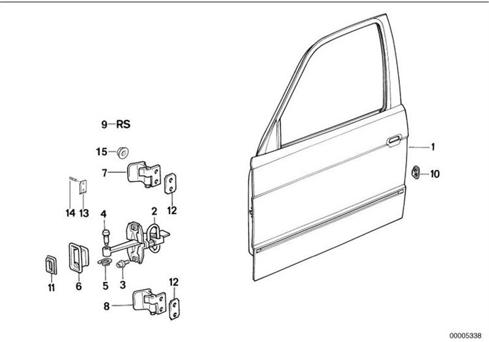 KAPI ÖN E34 R BMW 41518138004