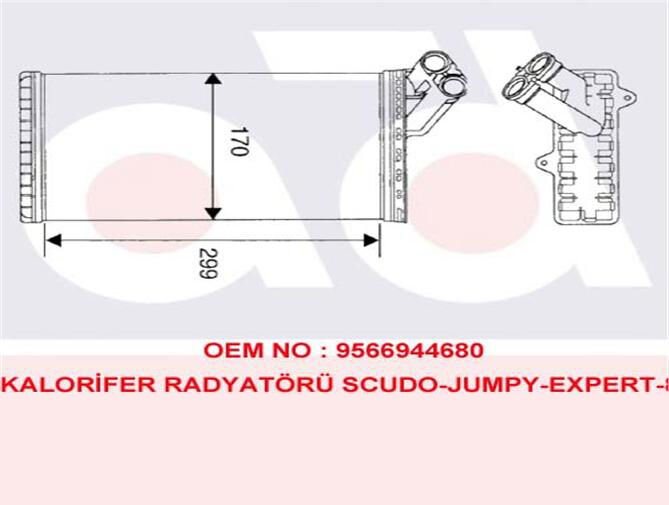 KALORİFER RADYATÖRÜ 346480 EXPERT JUMPY SCUDO ( 06) EVASION ULYSSE LANCIA