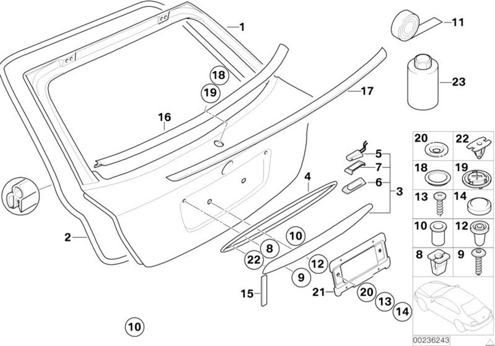 BAGAJ KAPAĞI E46 COMPACT BMW 41627117996