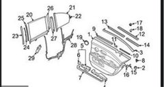 KAPI CAM KENAR FİTİLİ E65/L ARKA İÇ BMW 51357044145