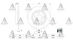 FREN DİSKİ CIVIC 16-21 FC5 / CIVIC 22=> ARKA DÜZ 1.6 İ-VTEC 125 HP / 1.5 TURBO 182 HP 260-5