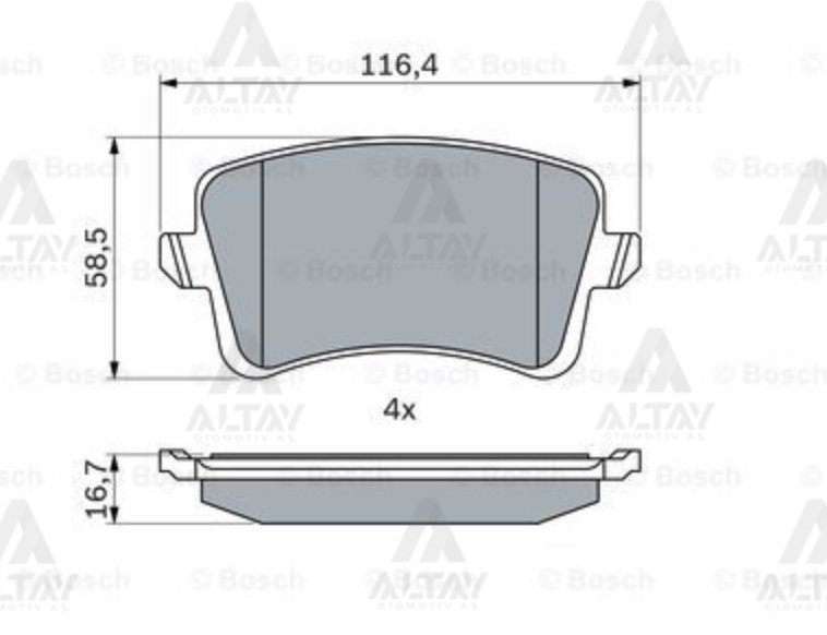 Fren Balata A4 08=> / Q5 09=> / A5 08=> Arka 8K0698451B