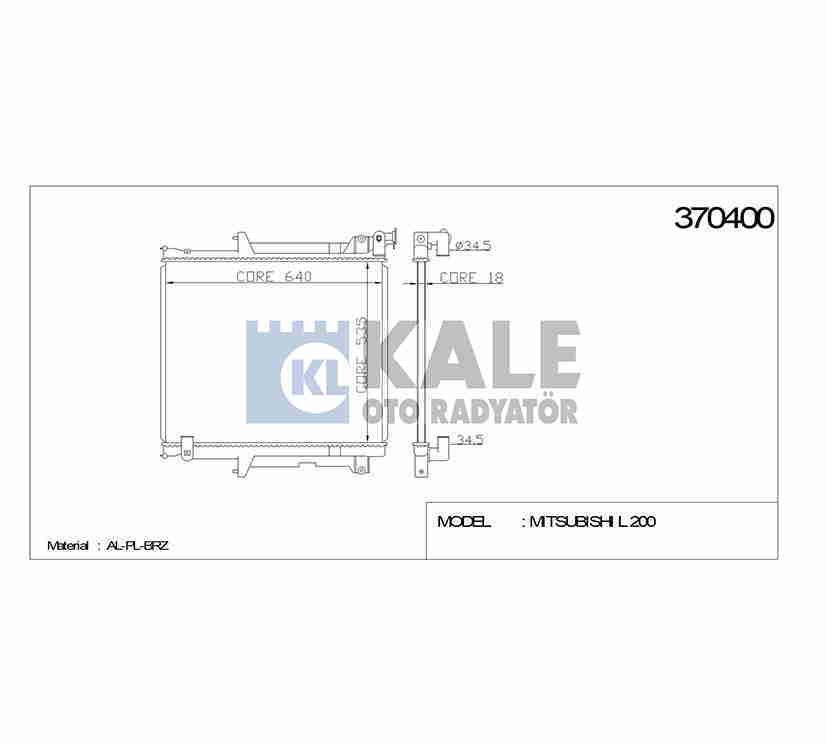 Radyatör Su L-200 06-15 16Mm (Mt) Brazıng 1350A480