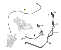 BMW F40-F45-F48 MINI F56 B37 EGR SICAKLIK SENSÖRÜ 13628591433