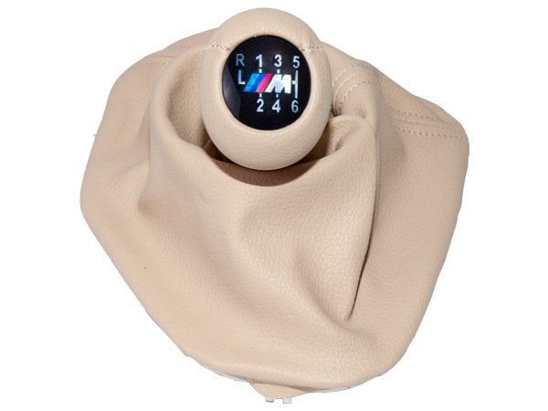 Topuzlu Vites Körüğü E39 -6 İleri- Man.Şanz; (Bej; Suni Deri) Işıklı -///M- - ---