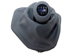 Topuzlu Vites Körüğü E39 -6 İleri- Man.Şanz; (Gri; Suni Deri) Işıklı -///M- - ---