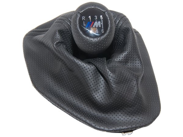 Topuzlu Vites Körüğü E39 -6 İleri- Man.Şanz; (Siyah; Noktalı; Suni Deri) Işıklı -///M- - ---