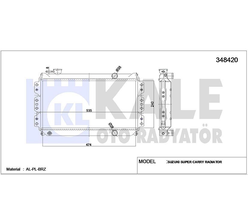 Radyatör Su Carry  90-98 Sk410 23Mm (Mt) Brazıng 1770085200