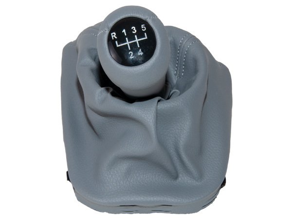 Topuzlu Vites Körüğü E46 -5 İleri- Man.Şanz; (Gri; Suni Deri) - 1434098/299GR