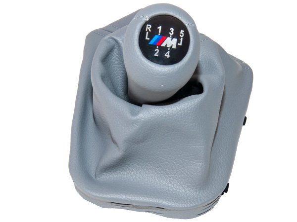 Topuzlu Vites Körüğü E46 -5 İleri- Man.Şanz; (Gri; Suni Deri) -///M- - 1434098/524GR