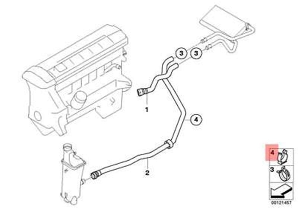 HORTUM KELEPÇESİ BMW E81,E82,E87,E88,E90,E91,E92,E93,F01,F02,F04,E84,E53,E72,E85,E86 64216921540