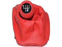 Topuzlu Vites Körüğü E46 -5 İleri- Man.Şanz; (Kırmızı; Suni Deri) - 1434098/299RD