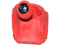 Topuzlu Vites Körüğü E46 -5 İleri- Man.Şanz; (Kırmızı; Suni Deri) -///M- - 1434098/524RD