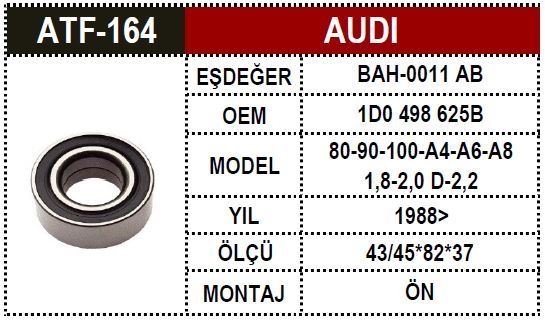 Vw A4 A6 95 Porya Bilyası Ön 8D0407625B 443498625A 4A0407625A 4A0498625 4D0407625E